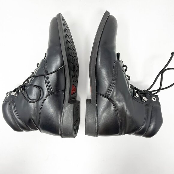 JUSTIN Basics Boots Womens 9.5B Black Leather Ankle Lace Up Roper JBL400 Vintage - Picture 5 of 11